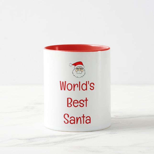 World's Best  Santa  in red Mug (Center)