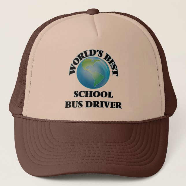 World's Best School Bus Driver Trucker Hat (Front)