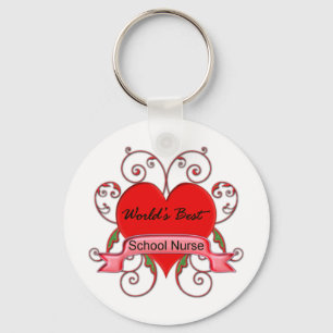 World's Best School Nurse Keychain