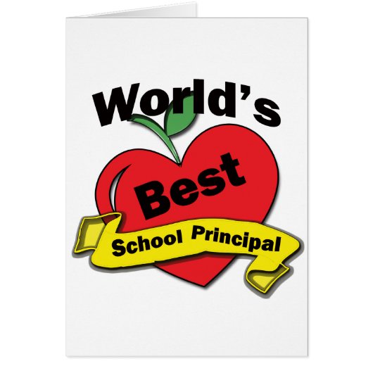 World's Best School Principal Cards (Front)