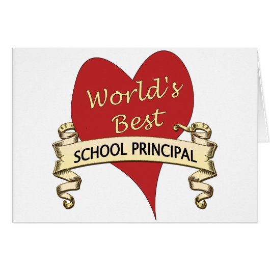 World's Best School Principal Cards (Front Horizontal)
