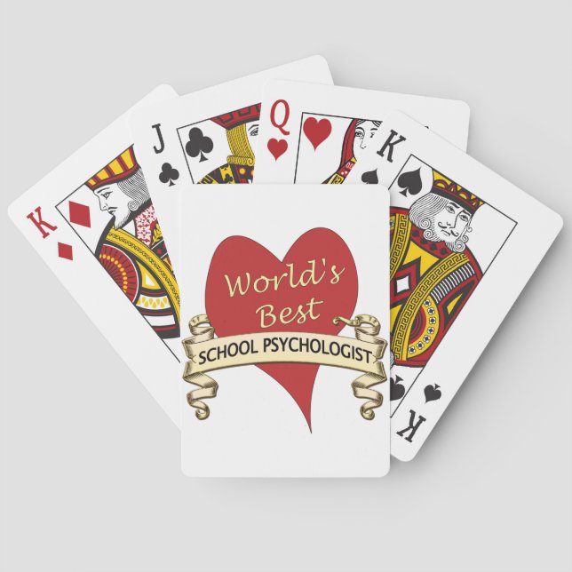 World's Best School Psychologist Poker Cards (Back)
