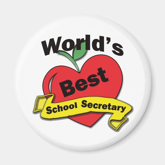 World's Best School Secretary Magnet (Front)