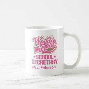 Worlds Best School Secretary Personalized Mug