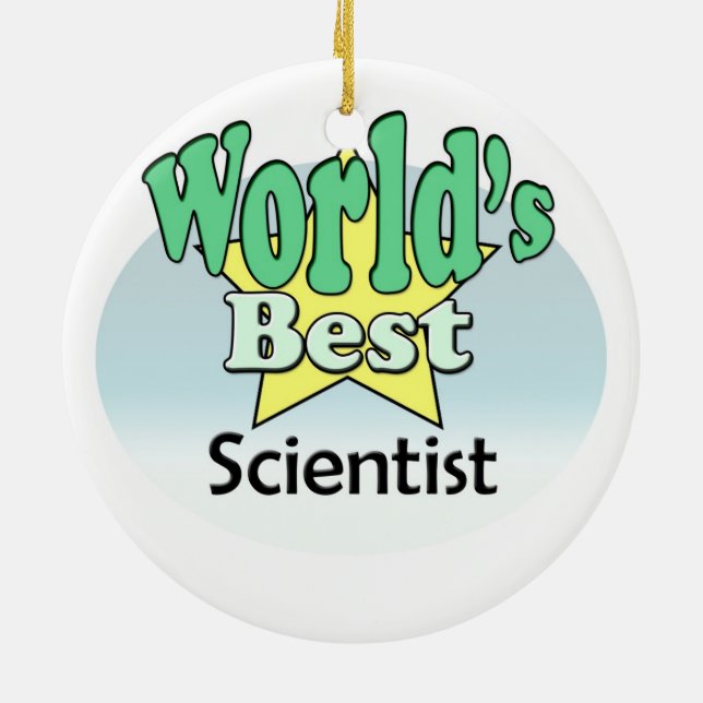 World's best Scientist Ceramic Ornament (Back)