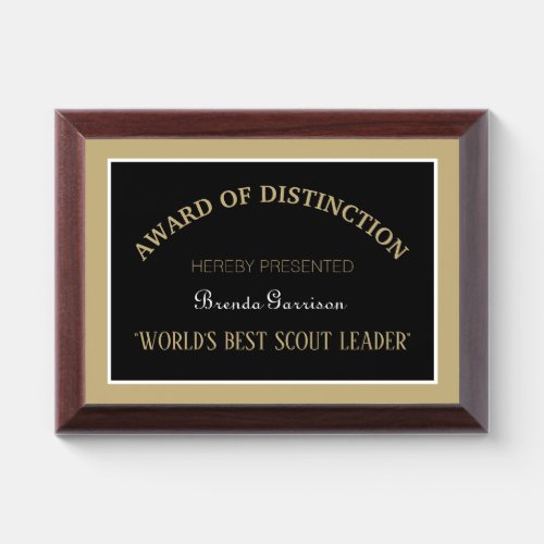 Worlds Best Scout Leader Award Plaque