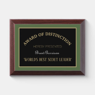 World's Best Scout Leader Award Plaque