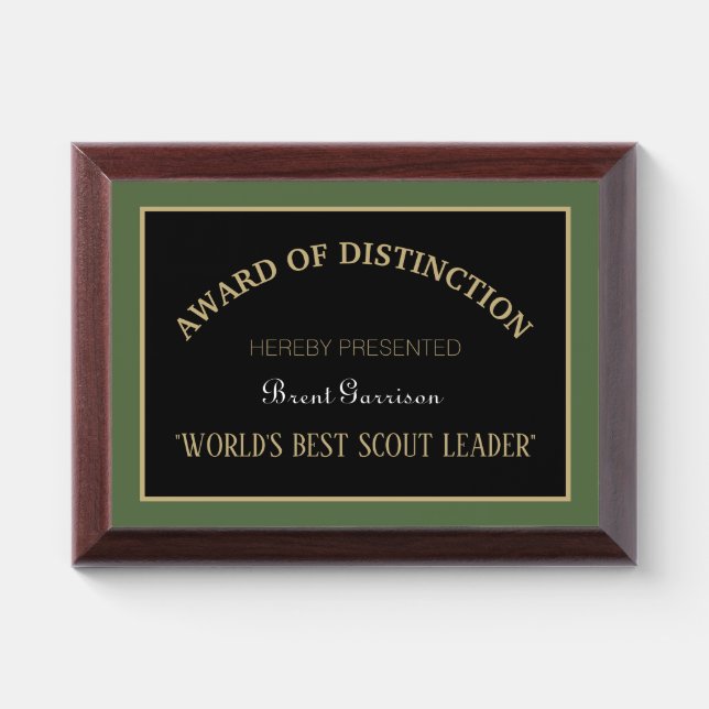 World's Best Scout Leader Award Plaque (Horizontal)
