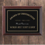 World's Best Scout Leader Award Plaque<br><div class="desc">Fun gift for special scout leader!</div>