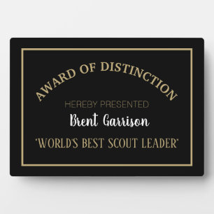 World's Best Scout Leader Award tabletop Plaque