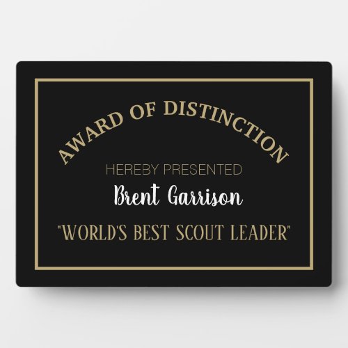 Worlds Best Scout Leader Award tabletop Plaque