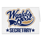 Worlds Best Secretary (Front Horizontal)