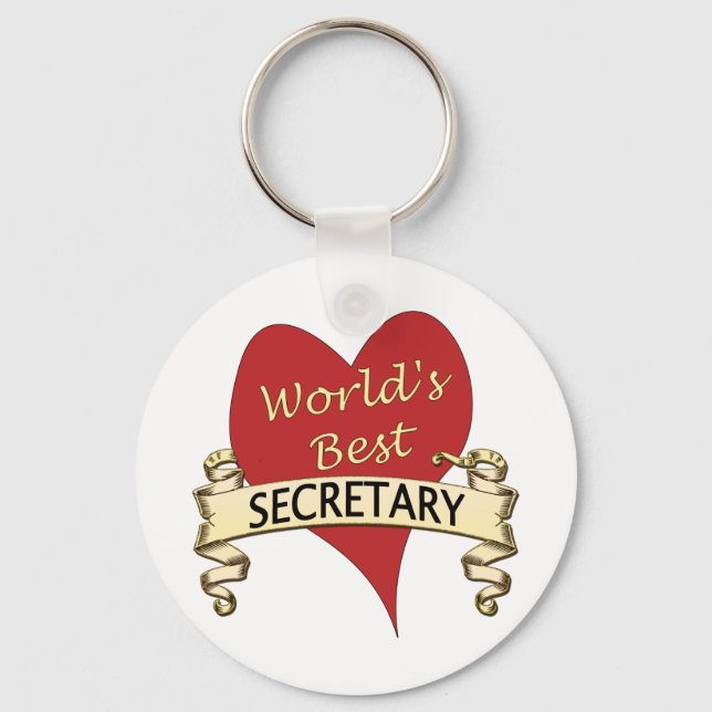 World's Best Secretary Keychain (Front)
