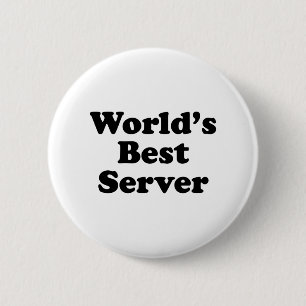 World's Best Server Pinback Button