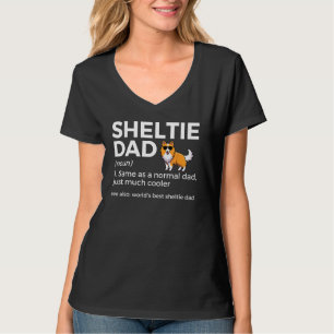 World's Best Sheltie Dad Definition Shetland Sheep T-Shirt