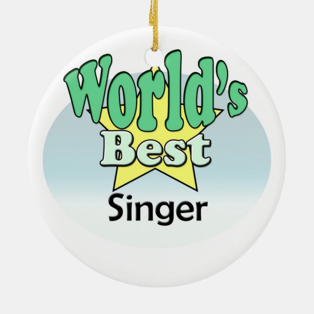 World's best Singer Ceramic Ornament (Back)