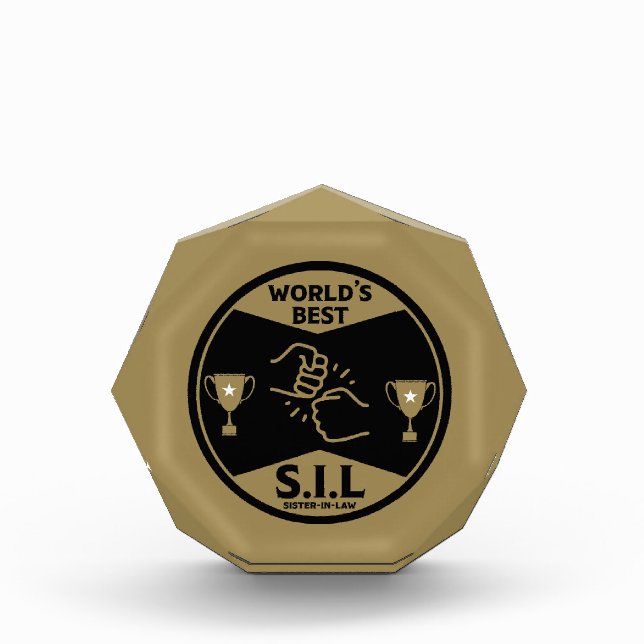 World's Best Sister-In-law Acrylic Award (Front)