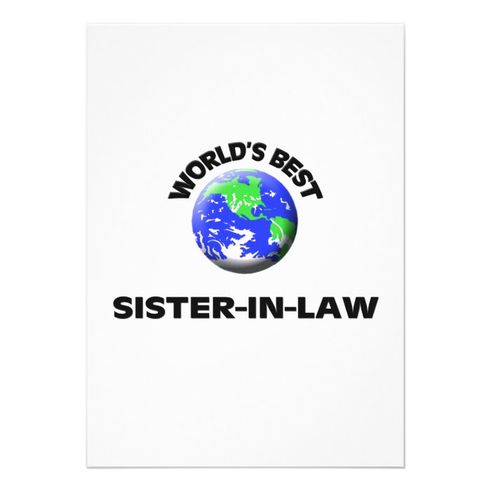 World's Best Sister In Law Invites
