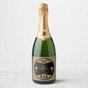 World's Best Sister-In-law Sparkling Wine Label