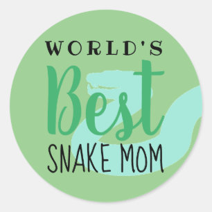 World's Best Snake Mom - Customizable Classic Round Sticker