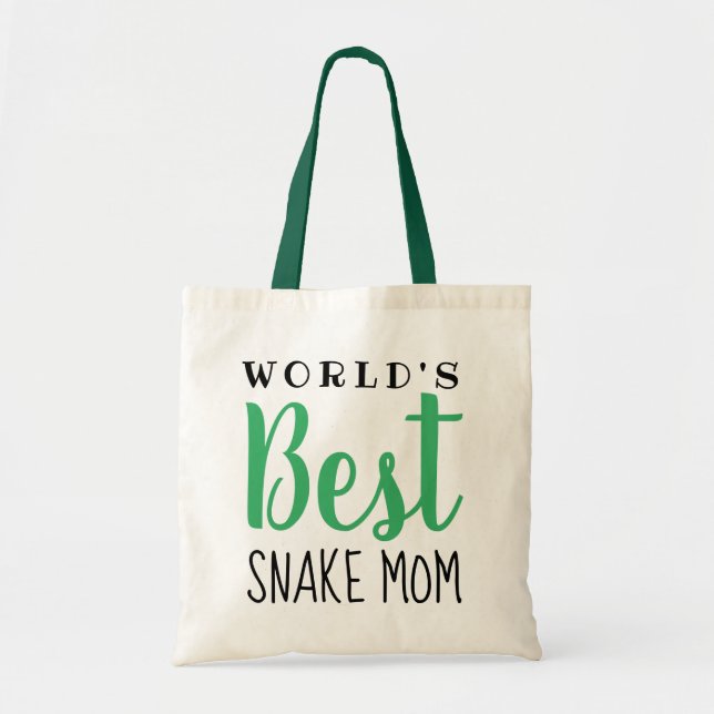 World's Best Snake Mom - Customizable Tote Bag (Front)