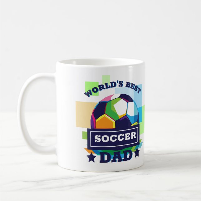 World's Best Soccer Dad Father's Day Coffee Mug (Left)