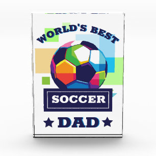 World's Best Soccer Dad Father's Day Photo Block