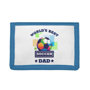 World's Best Soccer Dad Father's Day Tri-fold Wallet