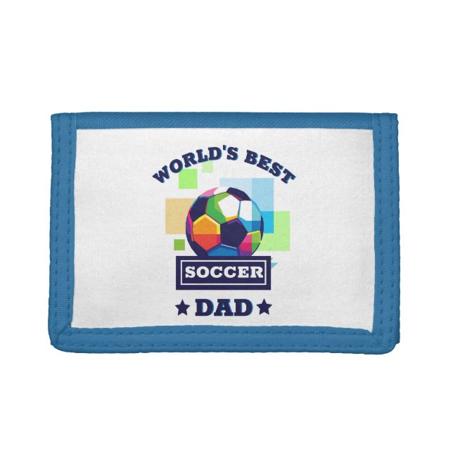 World's Best Soccer Dad Father's Day Trifold Wallet (Front)