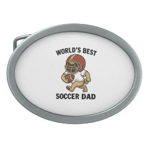 World's Best Soccer Dad - Pug player Belt Buckle