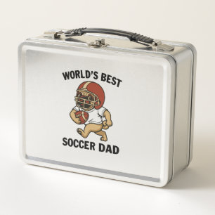World's Best Soccer Dad - Pug player Metal Lunch Box