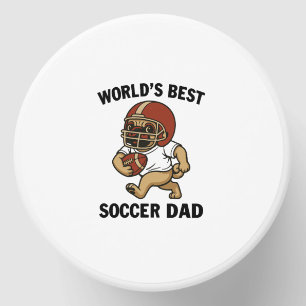 World's Best Soccer Dad - Pug player Mini Candle Favors
