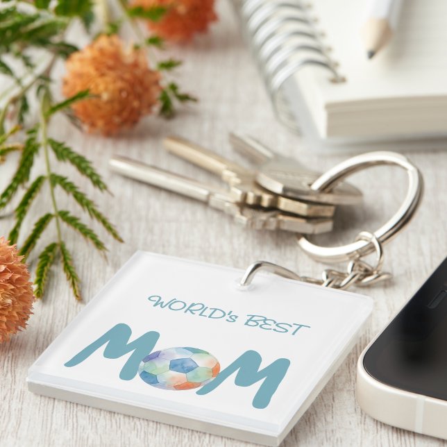 World's Best Soccer Mom Mother's Day Acrylic Keychain (Creator Uploaded)