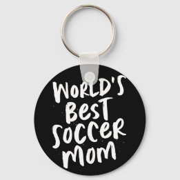 World's best soccer mom trendy stylish keychain