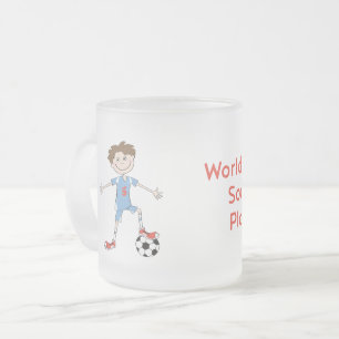 World's Best Soccer Player Frosted Glass Coffee Mug
