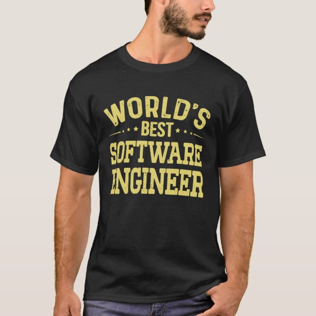 World's Best Software Engineer Job Title Software  T-Shirt (Front)