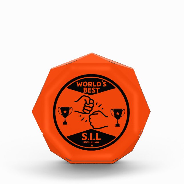 World's Best Son-In-Law Acrylic Award (Front)