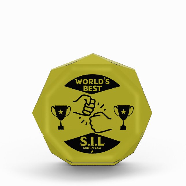 World's Best Son-In-Law Acrylic Award (Front)