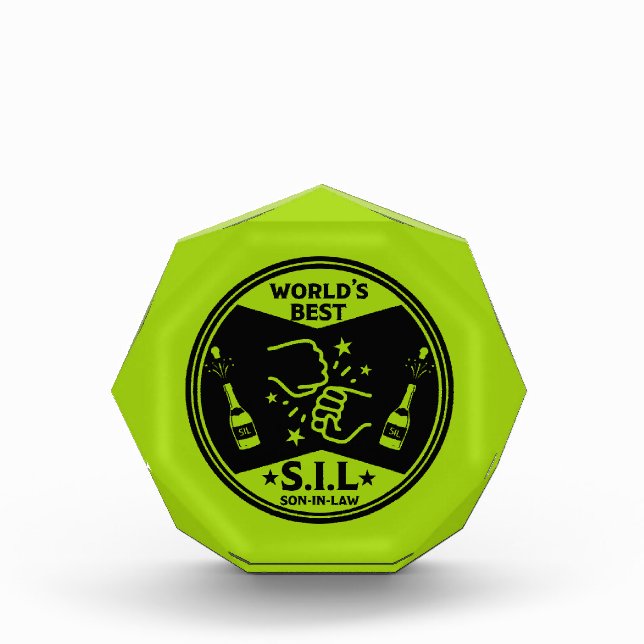 World's Best Son-In-Law Acrylic Award (Front)