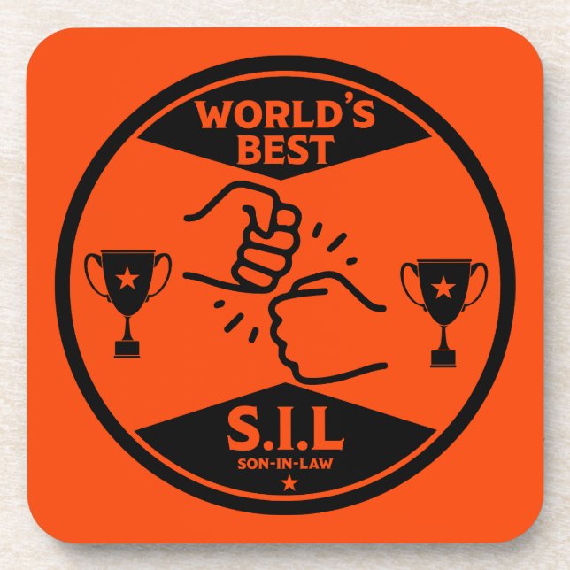 World's Best Son-In-Law Beverage Coaster (Front)