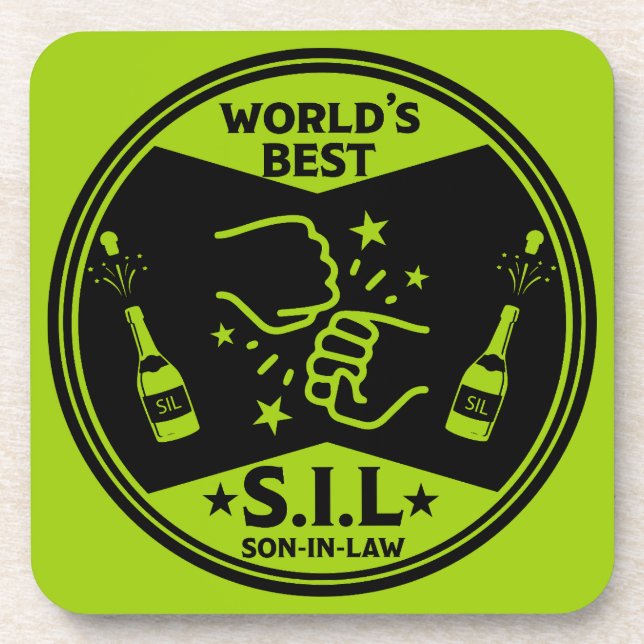World's Best Son-In-Law Beverage Coaster (Front)