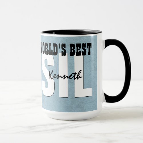 Worlds Best SON IN LAW Blue Custom Name V9 Mug