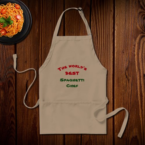 Worlds Best Spaghetti Chef Adult Apron