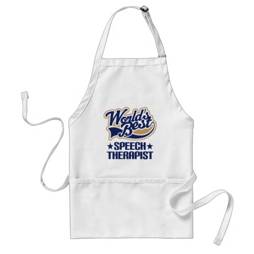 Worlds Best Speech Therapist Adult Apron