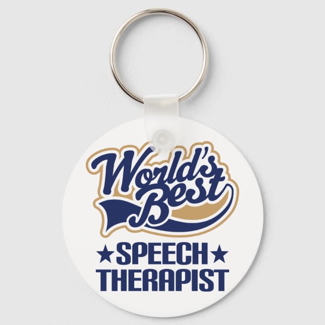 Worlds Best Speech Therapist Keychain (Front)