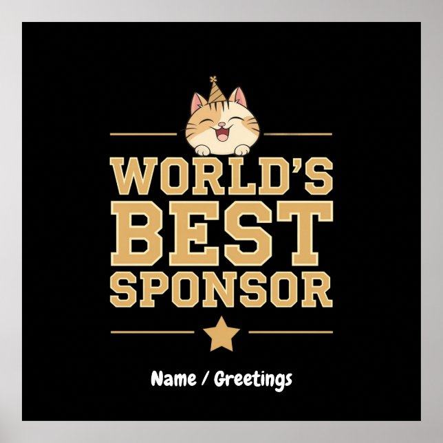 World's Best Sponsor Ever Food Bank Volunteers Poster (Front)
