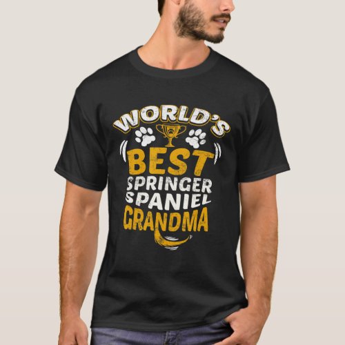 Worlds Best Springer Spaniel Grandma T_Shirt