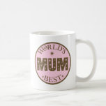 Worlds Best Star Circle Pink Mum Mug