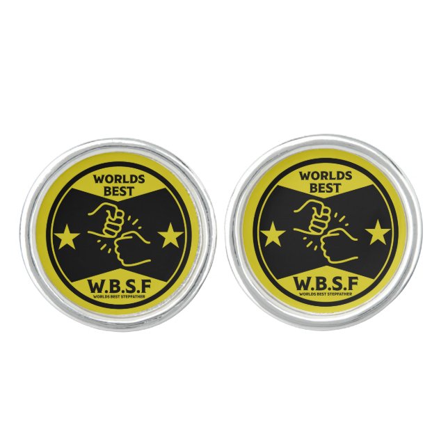 WORLDS BEST STEPFATHER CUFFLINKS (Front)