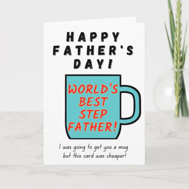 World's Best Stepfather - Father's Day Card (Front)
